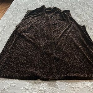 Susan Graver velour animal print vest